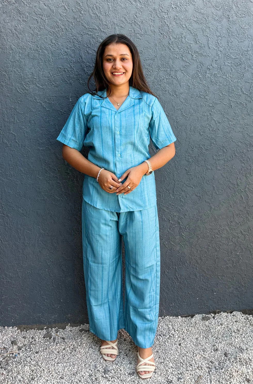 Pure Linen Designer Co-ord Set